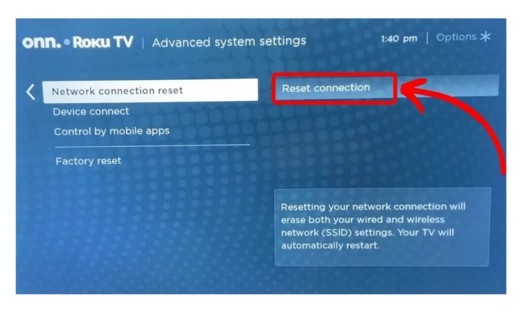 Reset Roku Wifi Connection